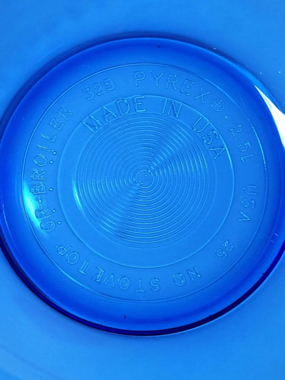 Vintage Pyrex Cobalt Blue Mixing Bowl #325 Glass Large 2.5L Nesting 10